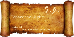 Toperczer Judit névjegykártya